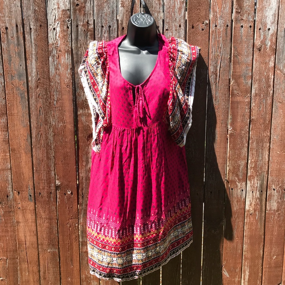 Hot pink dress